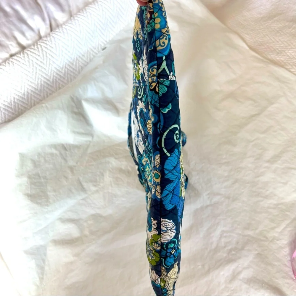Vera Bradley Mod Floral Blue Large Tote Bag 15.5x15